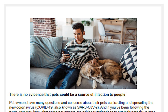 Email template for communicating to your customers about Coronavirus