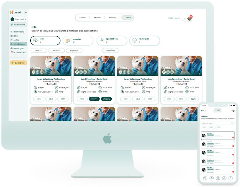 Screenshot of Hound's Scout software